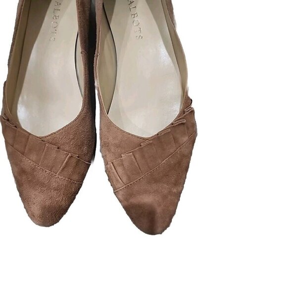 Talbots Leather Suede Edison Flat Shoes Pointed Toe Brown Women's 6.5 - Picture 4 of 10